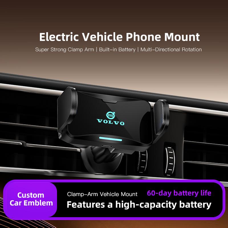 Car Wireless Phone Holder Stand Fast Charging Station Charger Auto Infrared Induction For Volvo Rdesign V60 V40 XC90 S60 C30 XC6