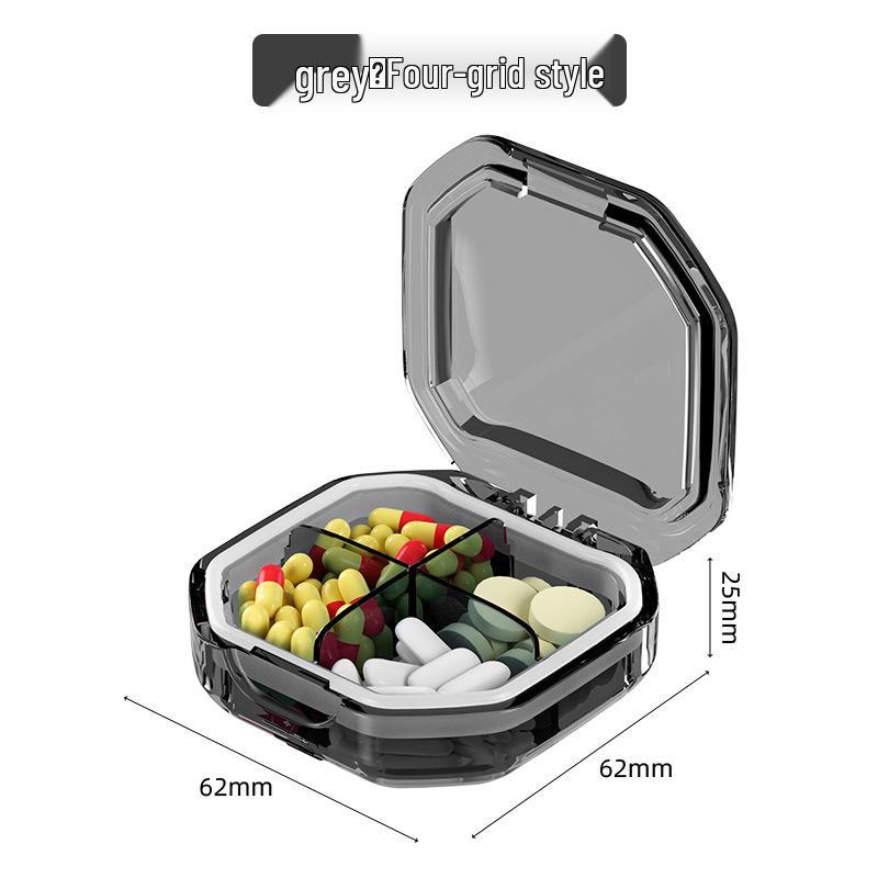 Portable 7-Day Large Capacity Pill Box with Splitter