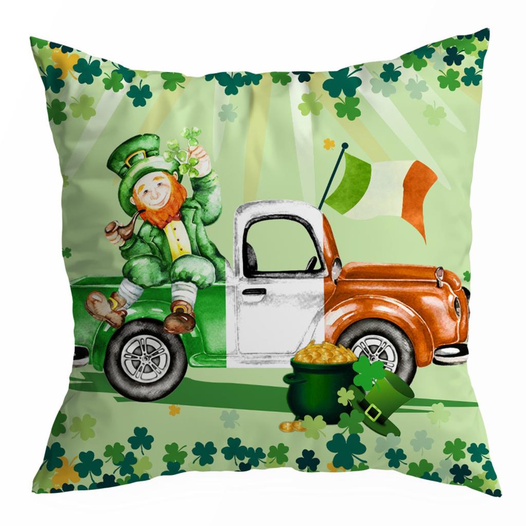 Улица. Льняной чехол ко Дню Святого Патрика, декоративный чехол для подушки в честь ирландского праздника