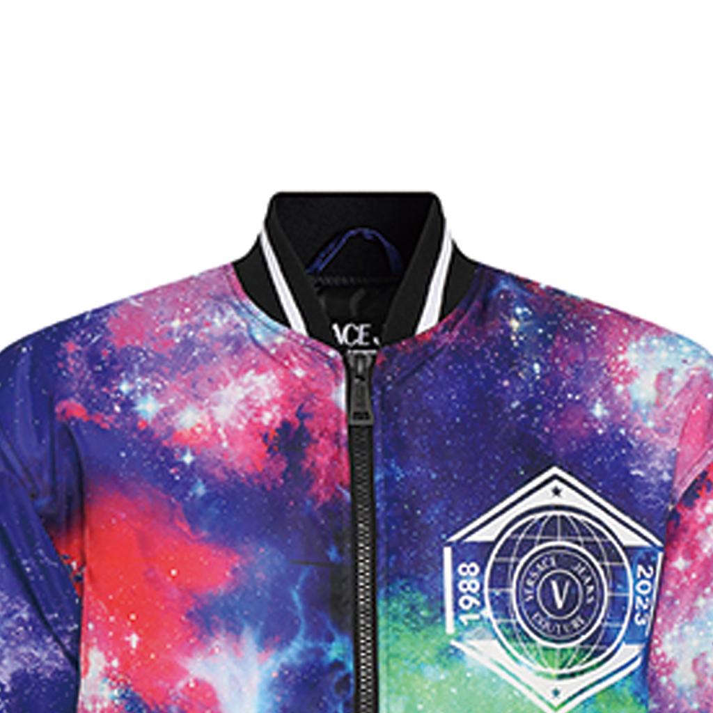 VERSACE JEANS COUTURE FW22 Puffer Jacket Men's Blue 73GAS4D7-CQS40-MS3