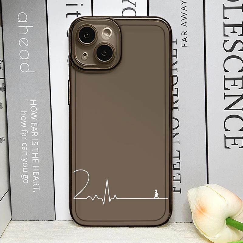 Чехол для телефона с простыми линиями для влюбленных, парный, для IPhone 16 Pro Max 15 14 13 12 11 Mini X XR XS SE2 7 8 14 Plus, мягкий чехол, парная оболочка