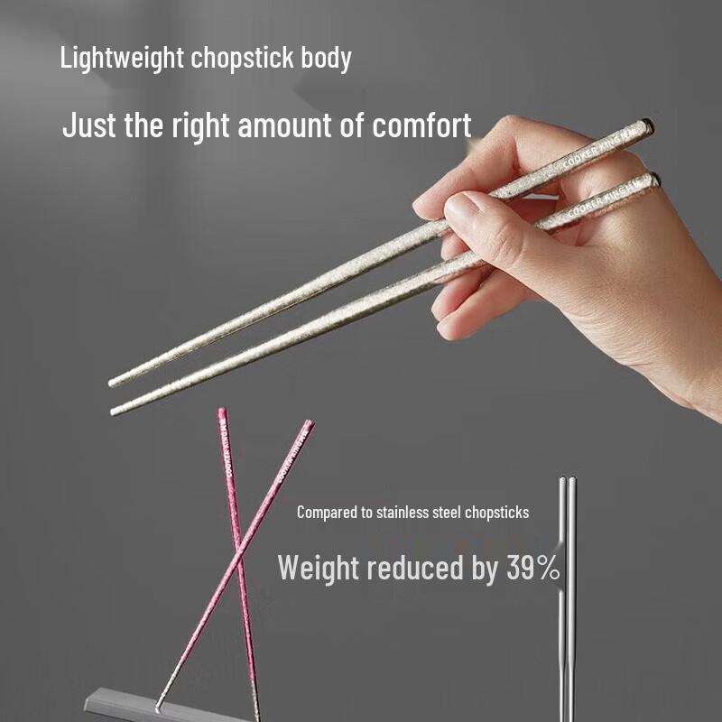 COOKER KING Titanium Crystal Colored Chopsticks - 5 Pairs