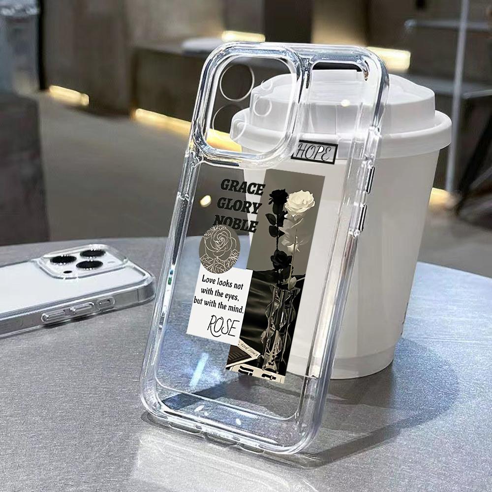 Butterfly Clear Advanced Fruit Picture Soft Phone Case For IPhone 17 Air 11 13 14 12 15 16 Pro Max Plus Bumper TPU Back Cover