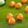 Creative Cartoon Sports PU Ball Keychain Simulated Mini Ball Keyring Pendant Boyfriend Gift Souvenir Novelty Toy Ornament Rugby Baseball Basketball