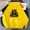 Autumn Winter E30 Car Hoodies Fleece Thick Warm Women  Hip Hop Printed Crewneck Pockets Cartoon Streetwear Sweatshirts