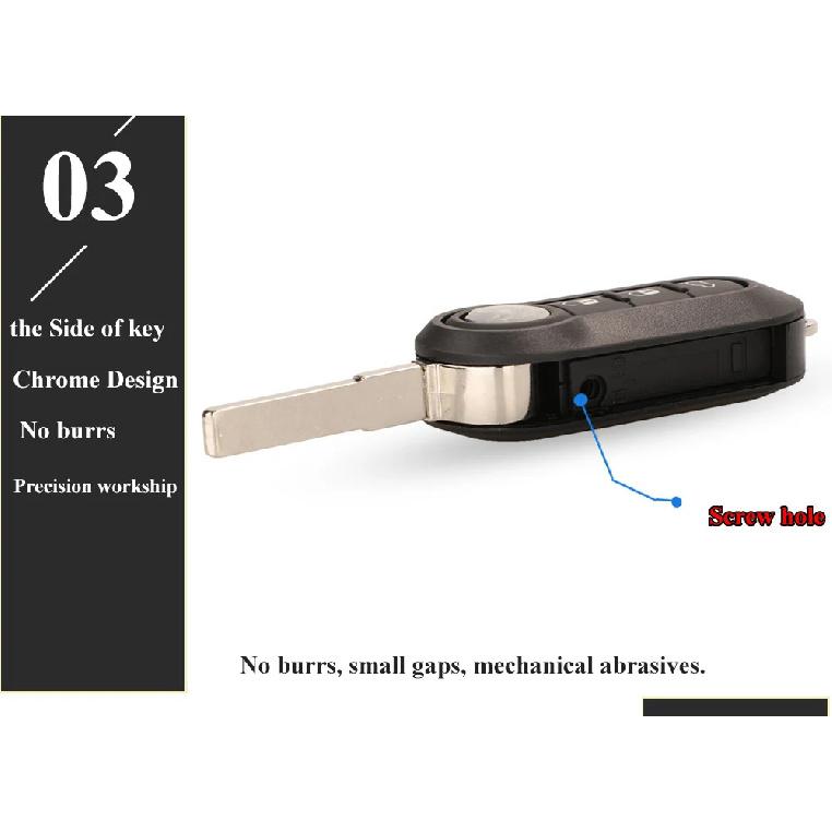 jingyuqin 2/3 Buttons Delphi BSI /Marelli 434Mhz ID46 Car Remote Key For Abarth 500 595 500 124 695 5CC 71752289 6000628973