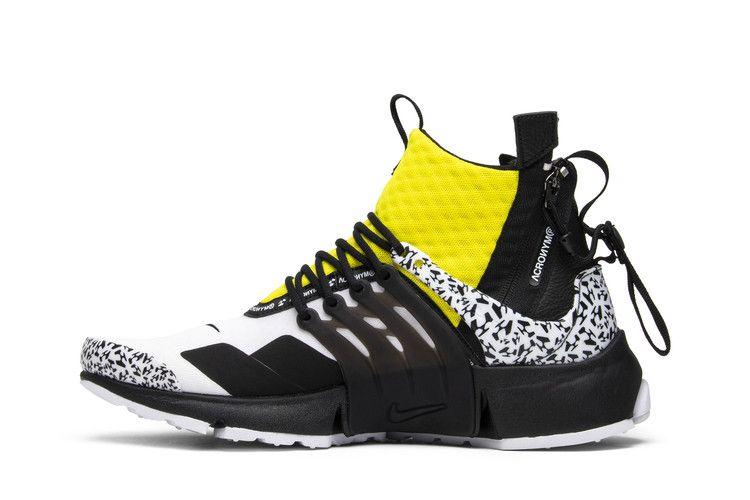 Мужские кроссовки Nike Air Presto Mid Acronym Dynamic Yellow White/Black-Dynamic Yellow