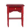 1:12 Dollhouse Bedside Table Wooden Miniature Night Table Furniture Accessories Mahogany Colour
