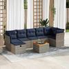 VidaXL Garden Lounge Set 8 Pcs with Grey Cushions Wicker 3325771
