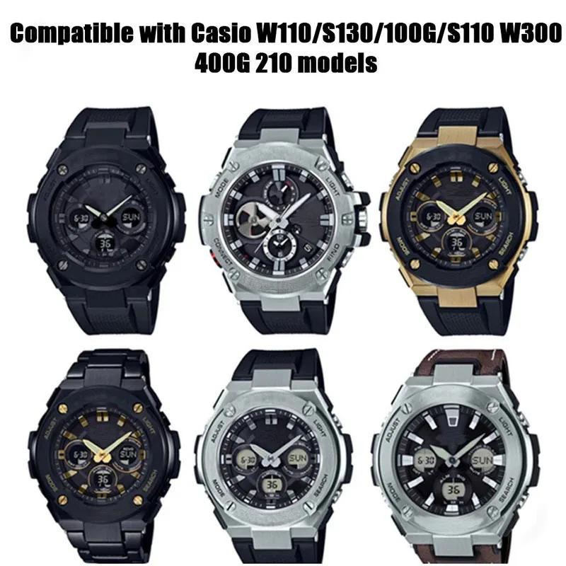 Резиновый ремешок для часов Casio G-SHOCK Серии GST GST-W300 210 400G S130 S310 S330 B100 Ремешок для часов Спортивный Водонепроницаемый Браслет
