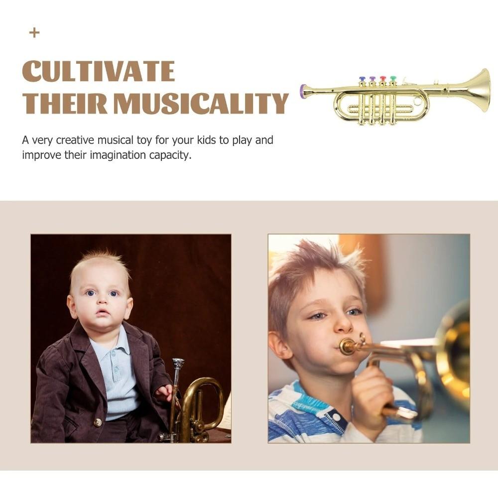 Simulated Musical Children Toy Trumpet Silver Gold Simulation Clarinet Toy Play House