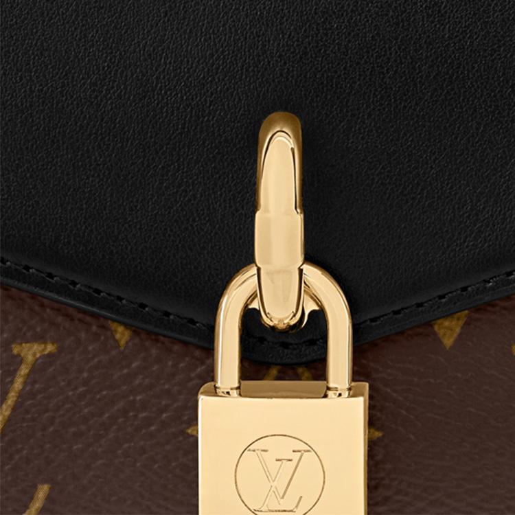Louis Vuitton Замок на ремешке Съемная регулируемая цепочка Холст и кожа Сумка-замок Женская сумка через плечо M80559