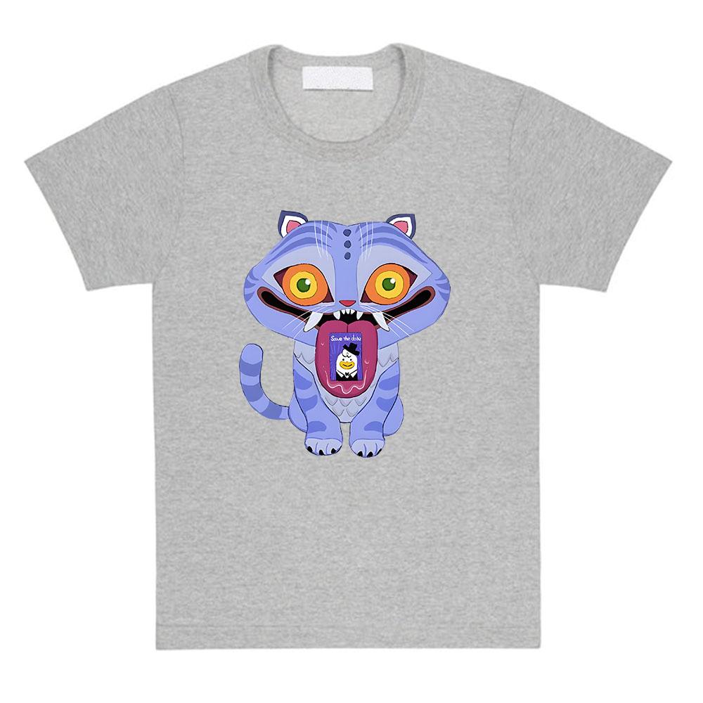 2025 New Summer Casual Short Sleeve T-Shir Print Cotton Regular Fit Round Neck Breathable Loose Unisex Tee Men Women Clothing