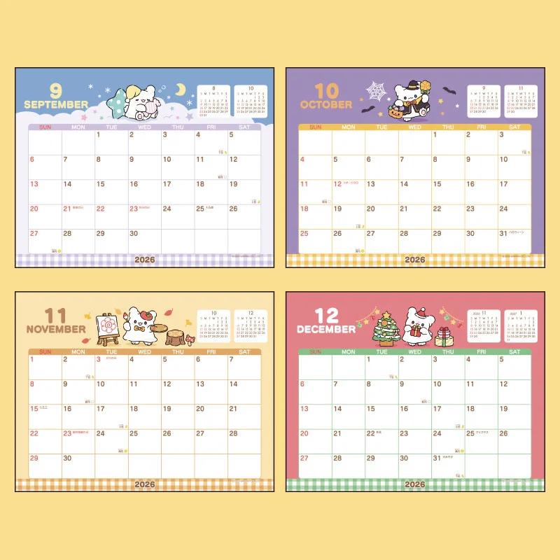 Sanrio HANAMARUOBAKE Кольцевой календарь 2026 Япония НОВЫЙ Персонажи Sanrio