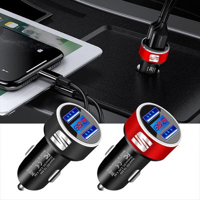 Автомобильное зарядное устройство 2 USB порта Быстрая зарядка Цифровой дисплей Автомобильные аксессуары Для SEAT Arona Ateca Tarraco Minimo IBL EL-BORN LEON