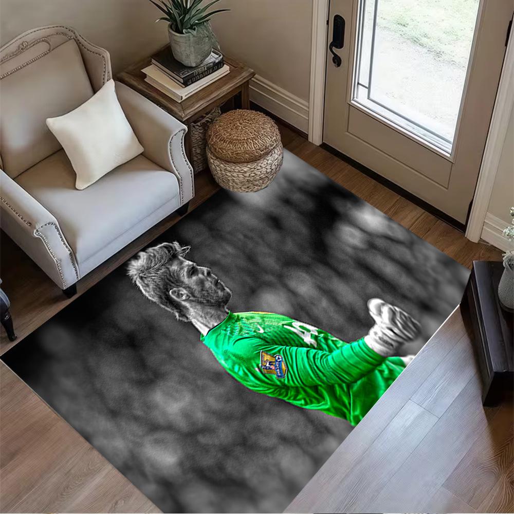 Goalkeeper Green Jersey Floor Mat Design for Game Room Hallway Study room Entryway Anti-slip Rug Anime Office Decor Perfect Gift for Friends & Family