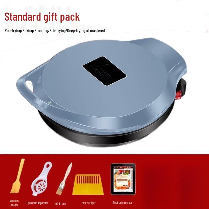 Dual-Sided Electric Griddle for Pancakes, Crepes, and Flatbreads - Ideal for Home Use with Suspended Heating Plates.