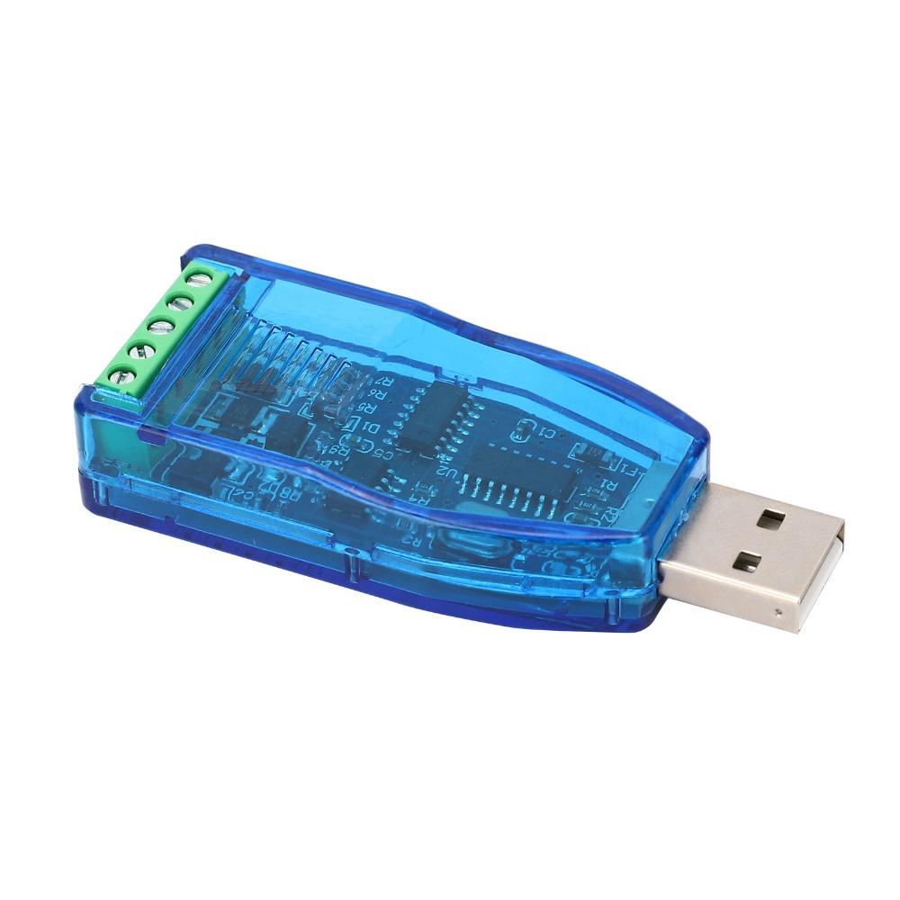 Прочный синий USB-конвертер в RS485, чип CH340, практичный адаптер последовательного порта, коммуникационный модуль, преобразователь последовательной линии
