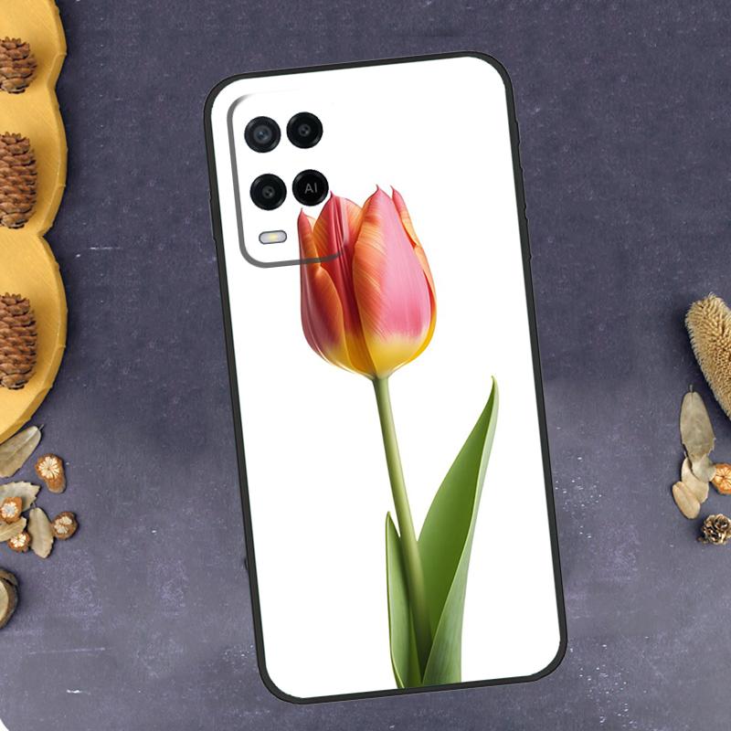 Чехол для телефона Цветок тюльпана для Oppo A79 A18 A38 A58 A78 A98 A17 A40 A60 A80 A16 A76 A96 A15 A74 A94 A54 A77