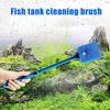 Fish Tank Brush Aquarium Algae Scraper with Long Handle Double Sided Sponge Brush for Glass Aquariums Fish Tanks Home Kitchen