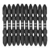 10Pcs Screwdriver Bit Double Ended Magnetic PH2 14in Hex Shank Hand Tool Set KitLarge Head