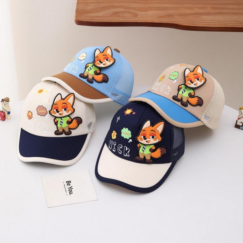 Kids Summer Breathable Mesh Baseball Cap Cute Unisex Adjustable Sun Protection Visor Hat For Boys And Girls