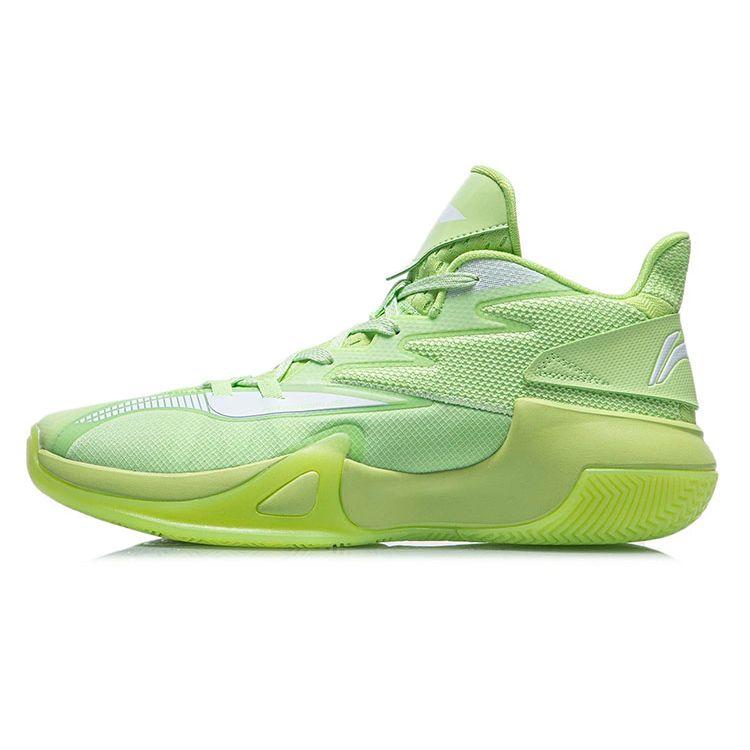 Li Ning Speed SE Shock Absorption Mid-Top Basketball Shoes Men Sneakers New-Leaf-Green ABPR061-2