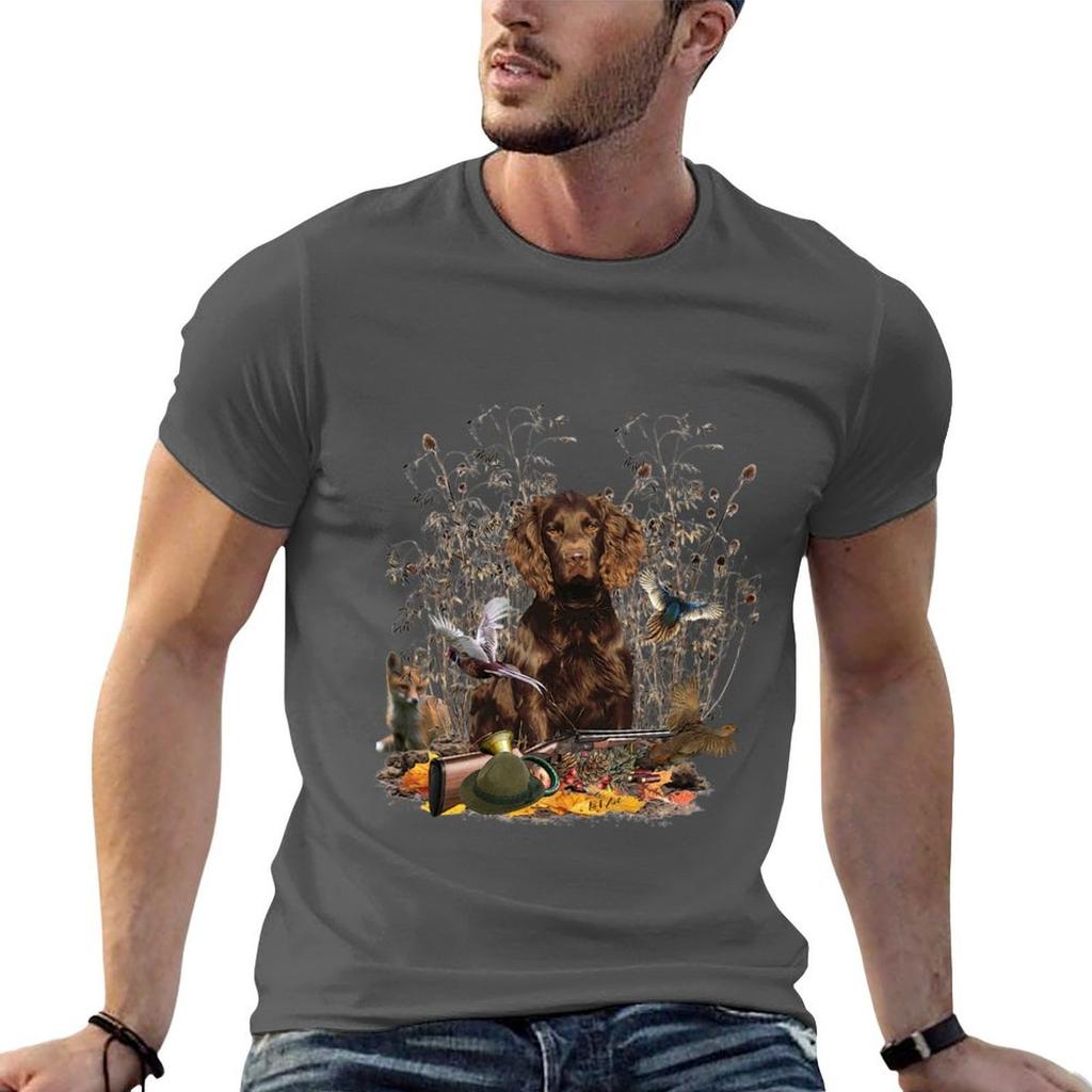 GerUnisex Spaniel Wachtelhund TShirt Casual Streetwear Short Sleeve Tee