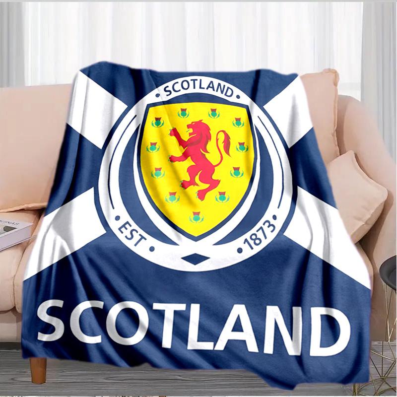Scotland's Lion Rampant Emblem Blanket Suitable for Sofas, Beds, Offices, And Camping - Perfect Gift for Halloween Christmas