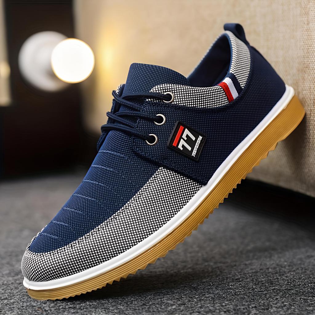 Мужская повседневная парусиновая обувь, дышащая износостойкая нескользящая обувь на шнуровке для активного отдыха, весна-лето и осень
