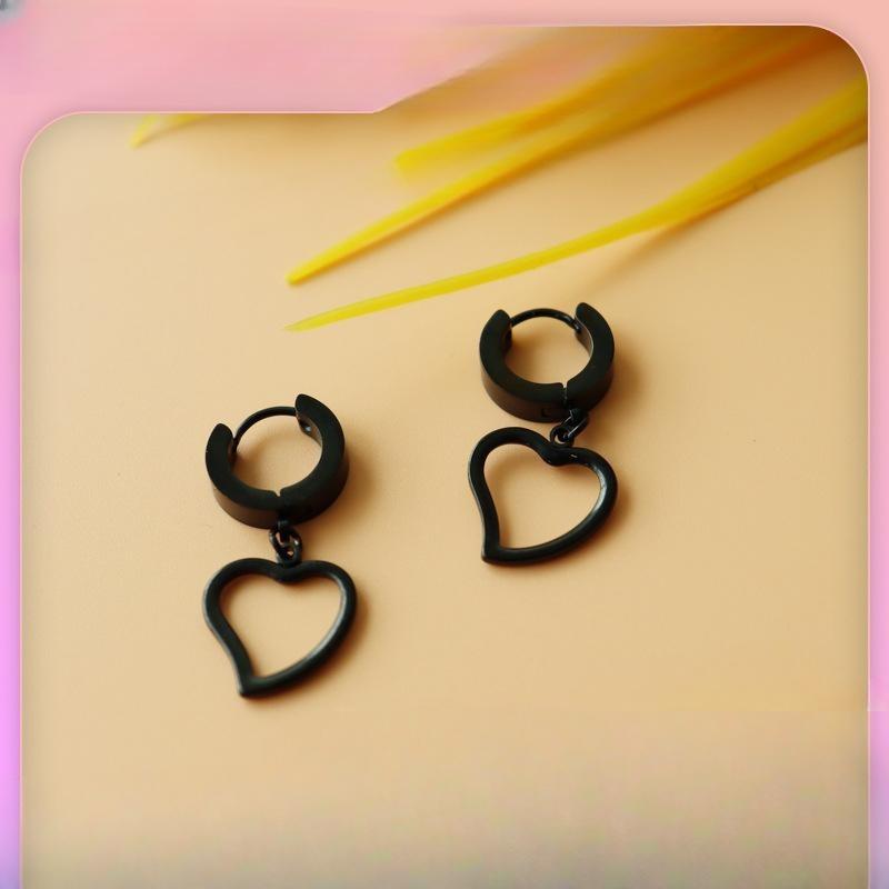 Персонализированные хип-хоп уличные парные серьги-подвески в форме сердца