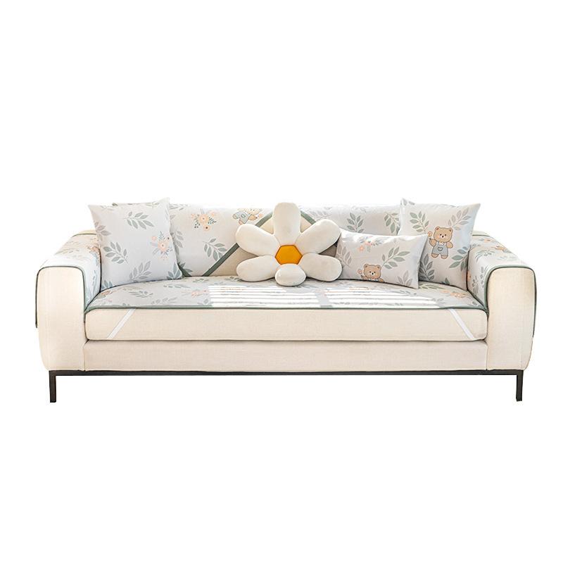 Cartoon Ice Rattan Sofa Cushion Cool Mat Cool Cushion Ice Silk Mat Washable Summer Sofa Cover Cover Cushion Cover Cloth Towel Mat