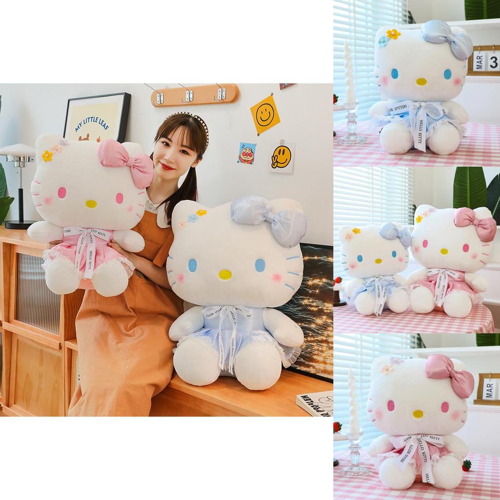 Hello Kitty Flower Plush Figure With Short Plush Fabric For Kid Playroom Decor