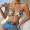 New Sexy Backless Acrylic Heart Vest Bra for Women In Summer