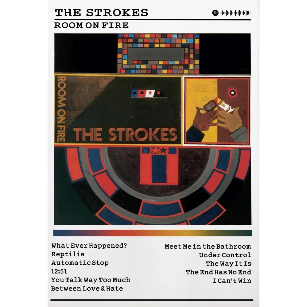 Американская Знаменитая Рок-группа The Strokes Постеры Принты Альбомов Рок-музыки Холст Живопись Настенное Искусство Картины Декор для Дома Спальни Клуба