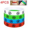 4шт футбольный силиконовый браслет разноцветные резиновые браслеты футбольные браслеты сувениры для футбольной вечеринки украшения