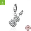 European & American Fashion Beaded Bracelets, Necklaces, 925 Sterling Silver Violin Pendant Jewelry Accessories