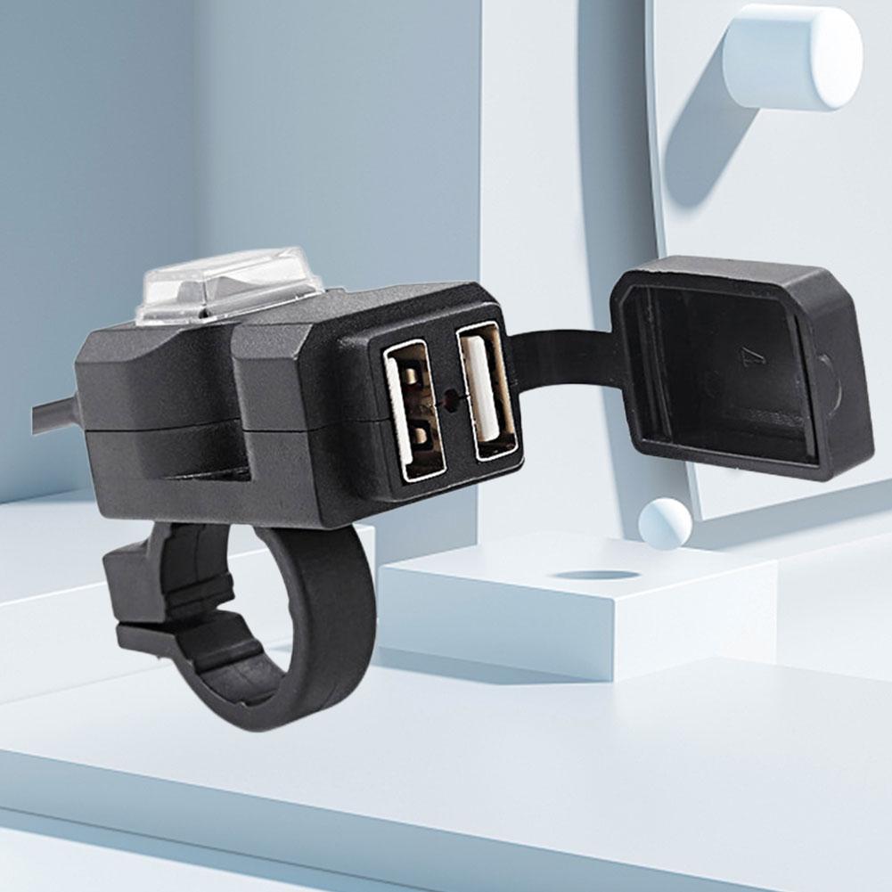 Двойной USB адаптер питания Водонепроницаемая мотоциклетная розетка Защита от перегрузки Адаптер зарядки для мотоцикла Мотоциклетные аксессуары