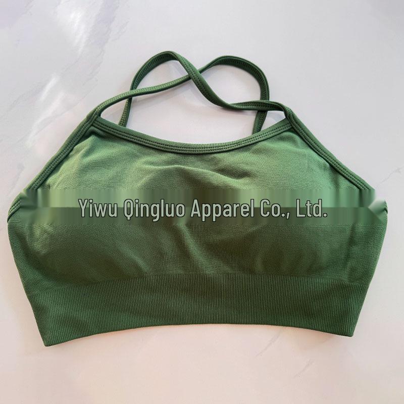 DFYNE Бесшовный нейлон-спандекс спортивный бюстгальтер с перекрещенной спинкой для женщин