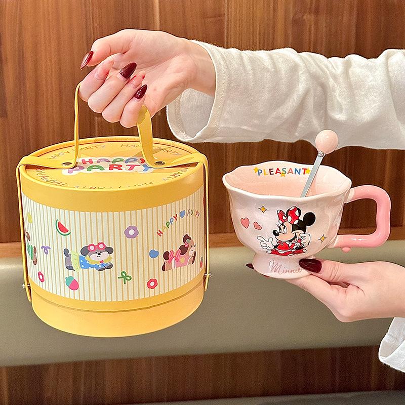 Genuine High-value Children's Water Cup Cute Ceramic Mug Dormitory Office Coffee Mug for Girl's Birthday Gift