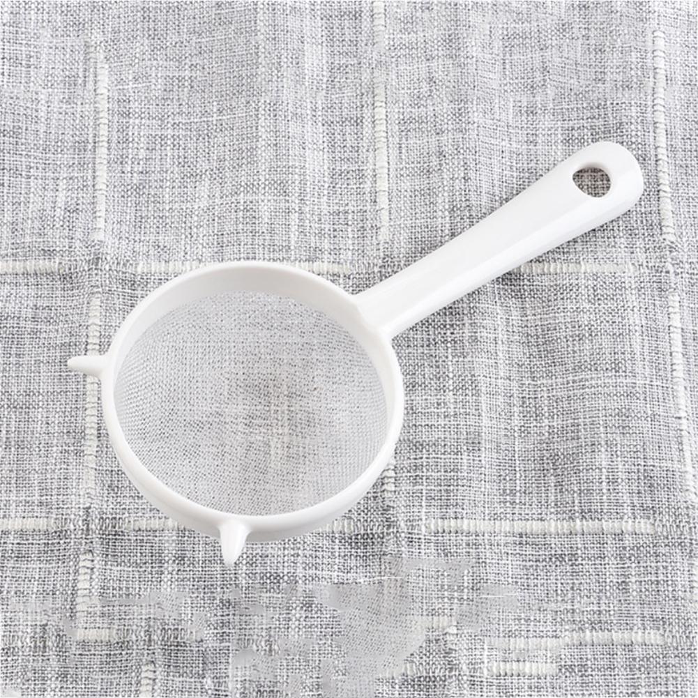 Handheld Kitchen Leaf Mesh Screen Flour Strainer Tea Plastic Sieve