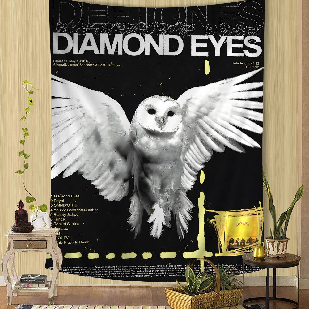 Singer Star DDeftones Anime Tapestry Hanging Tarot Hippie Wall Rugs Dorm Wall Hanging Sheets