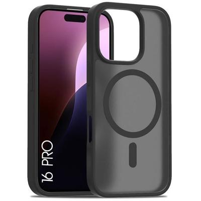 Защитный чехол - BOOLING - для iPhone 16 Pro - Гибридный - Беспроводная зарядка - Полупрозрачный Матовый Черный