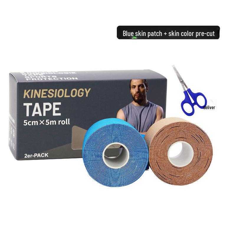 Предварительно вырезанный кинезио-пластырь на колено для лечения растяжений и занятий спортом
