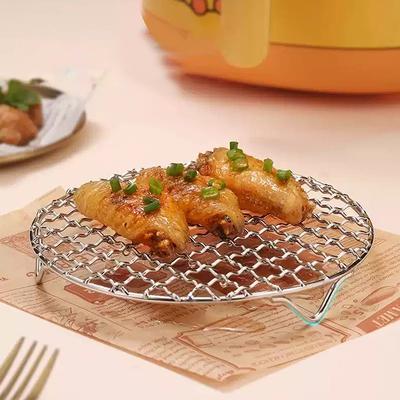 Круглая стойка для фритюрницы с ножками, штабелируемая решетка для гриля, нержавеющая сталь, антикоррозионная для домашней кухни, духовки, пароварки