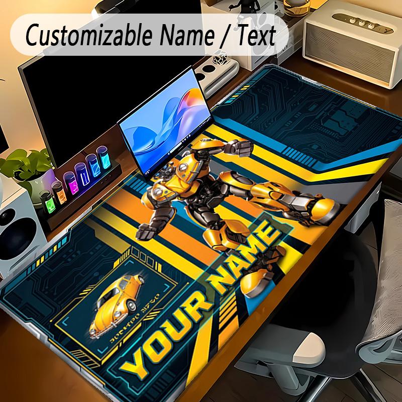 Large Mouse PadTransformers Custom Name Text Personalized Desk Mat Non Slip Gaming Pad