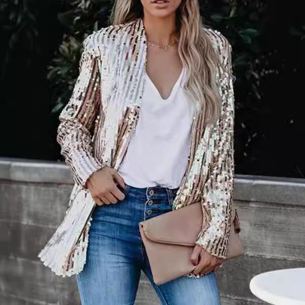 GMXIA Женские винтажные повседневные однотонные принтованные куртки и пальто с длинным рукавом и воротником-поло на весну и осень