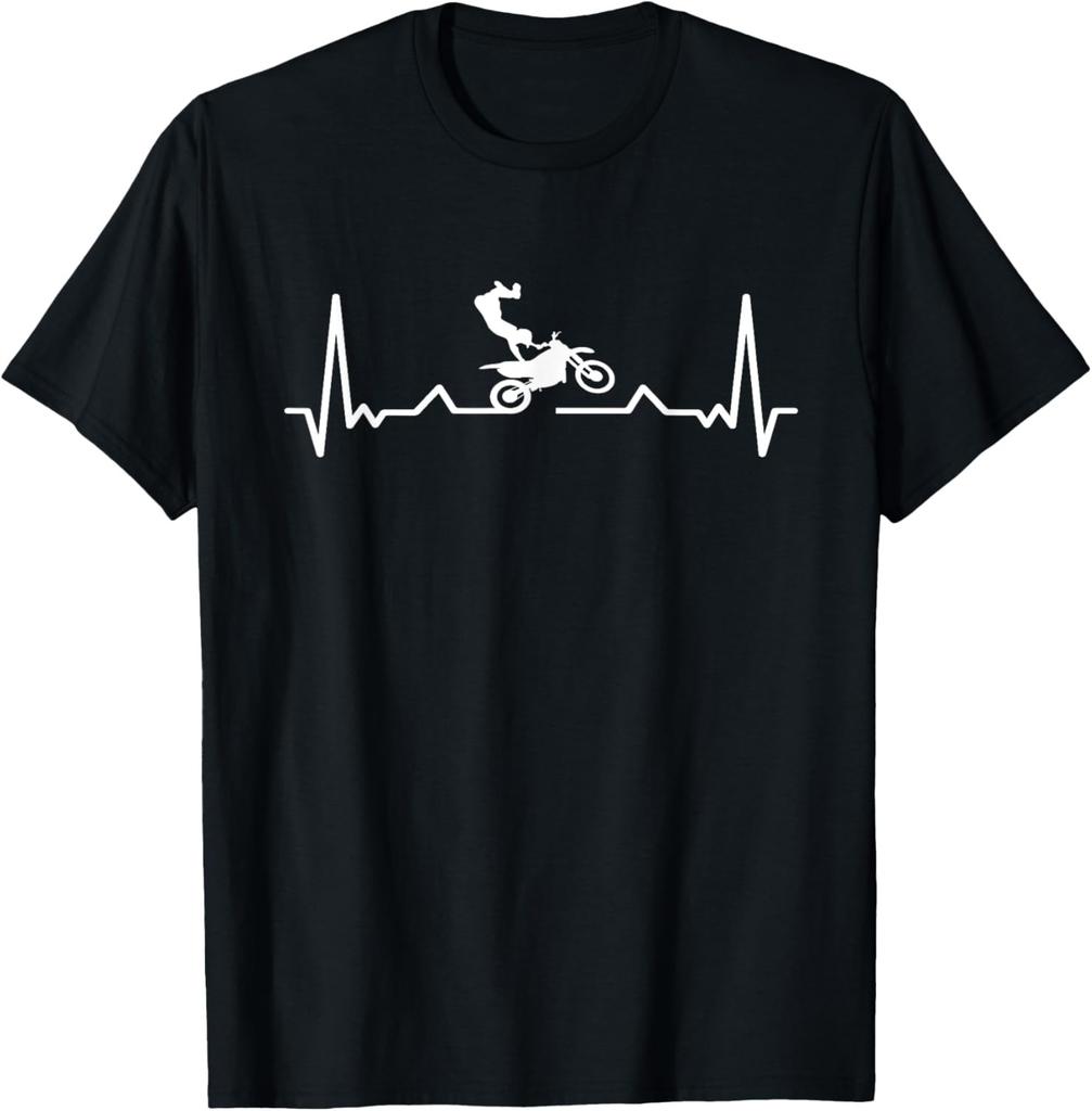 Freestyle Motocross Heartbeat - Love Dirtbike Riding T-Shirt