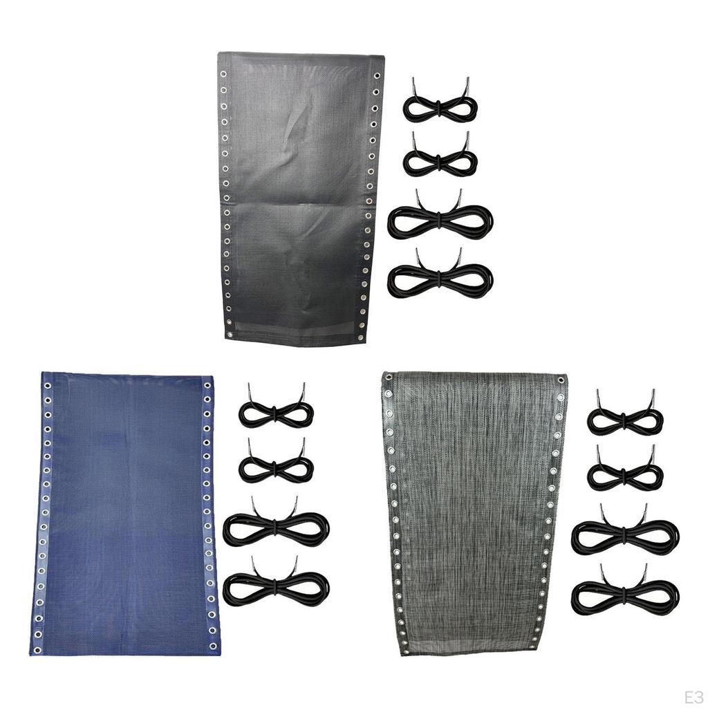 Chair Replacement Fabric Folding Lounge Repair Cloth Breathable with 4Pcs Cords