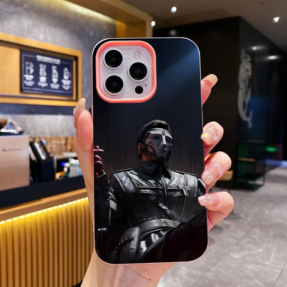 Игровой чехол Delta Force Jelly Двухслойный Розовый для мобильного телефона iPhone 17 16 15 14 13 12 11 Air Pro Max Plus Защитный